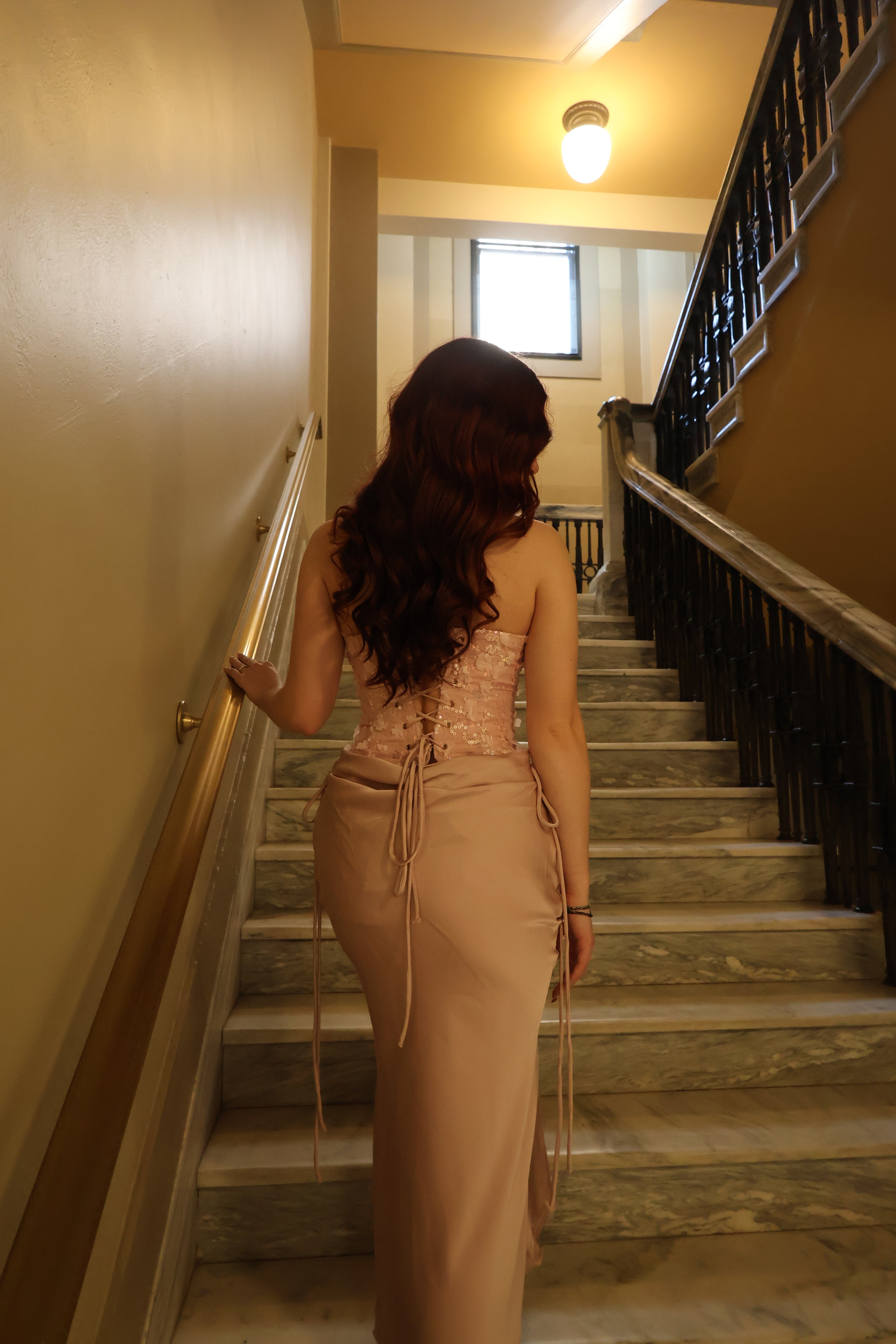 Pink Lace Corset Dress — Classic Fixed Skirt Version Final sale - 5 left